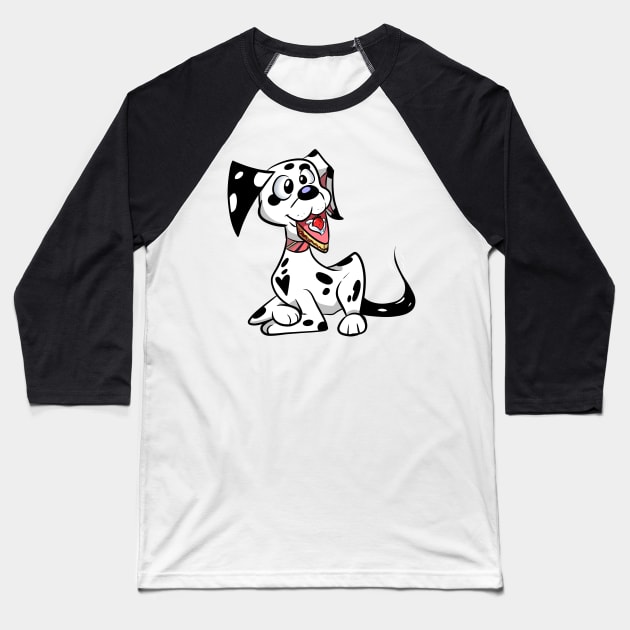 Doggy Cake Baseball T-Shirt by Potatodragon